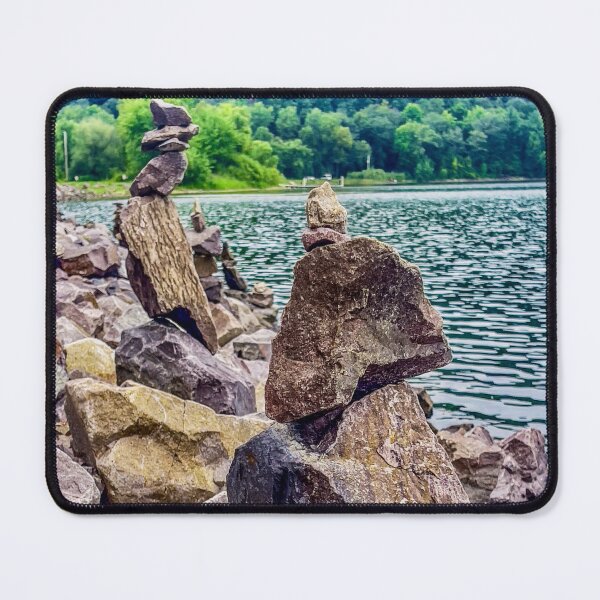 Item preview, Balanced Stones by the Water – Lakeside Nature Photography designed and sold by aadventures.