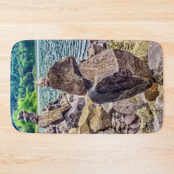Item preview, Balanced Stones by the Water – Lakeside Nature Photography designed and sold by aadventures.