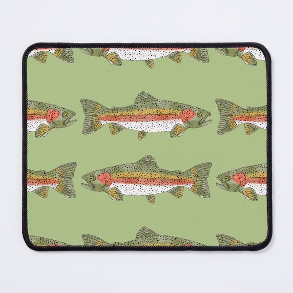 Item preview, Rainbow Trout Textured Green  designed and sold by StickEmUpDecal.
