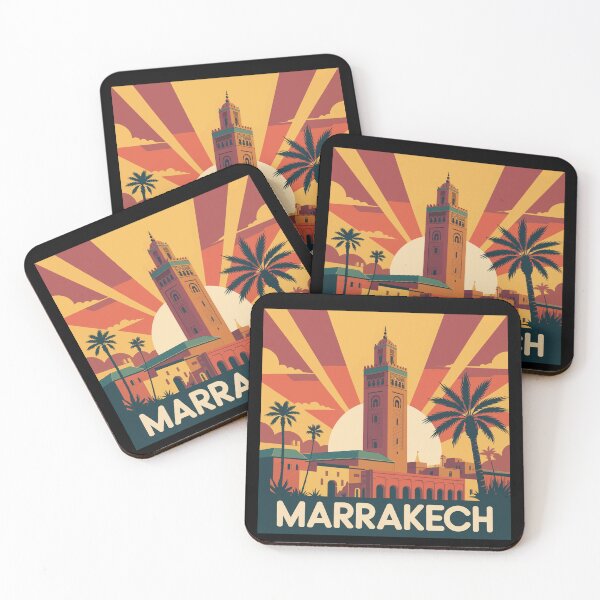 Item preview, Marrakesh Morocco poster Koutoubia Travel Vintage  designed and sold by Alwaleed112.
