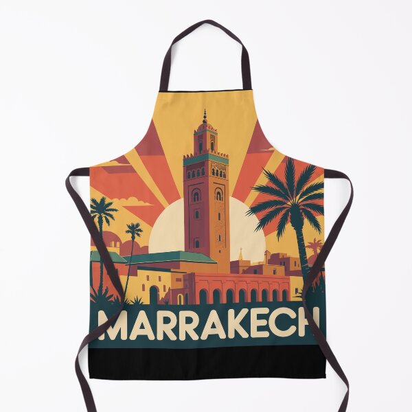 Item preview, Marrakesh Morocco poster Koutoubia Travel Vintage designed and sold by Alwaleed112.