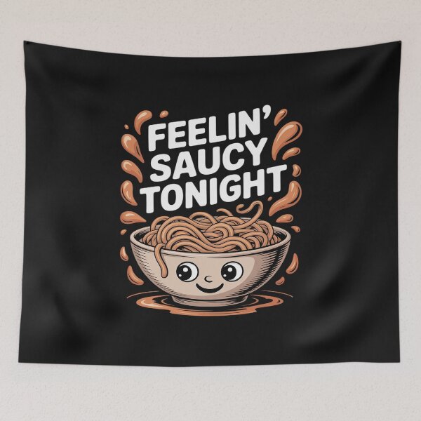 Item preview, Feelin' saucy tonight Pun cute Pasta Foodies designed and sold by AvagondaMind.