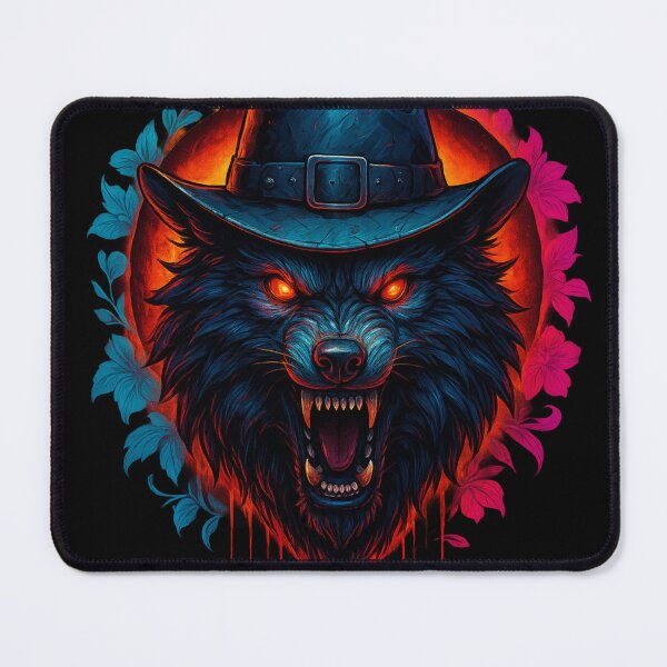 Item preview, Cyberpunk Neon Wolf – Glowing Wild Beast Art designed and sold by Vivalore.