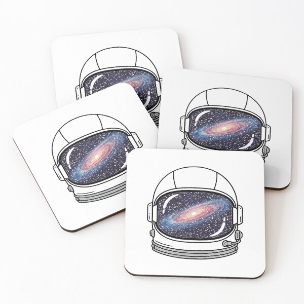 Item preview, Cosmic Reflection Astronaut Helmet Galaxy Digital Art designed and sold by MartinxMarie.