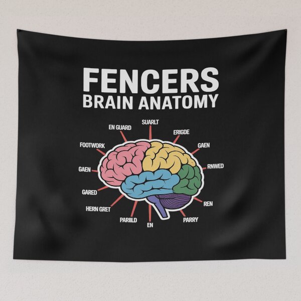 Item preview, Fencer Brain Anatomy Funny Fencer designed and sold by AvagondaMind.