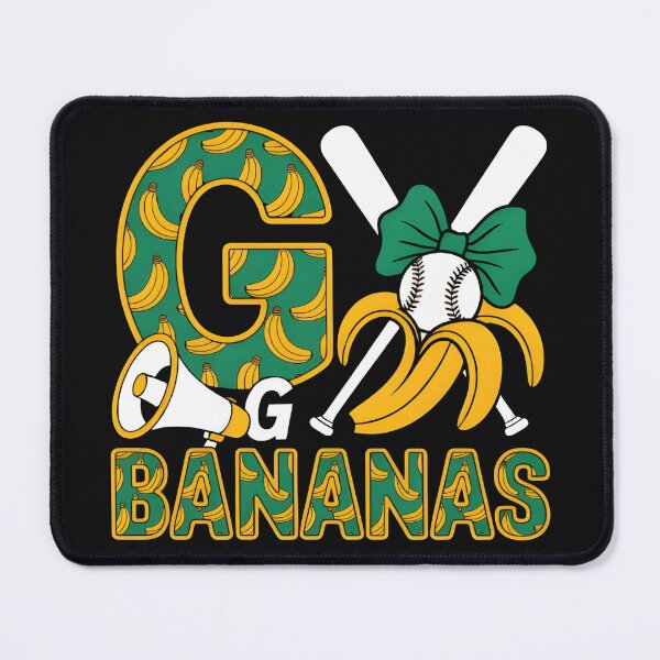 Item preview, Go Bananas – Funny Baseball Banana Team Spirit Design designed and sold by SoftyDesigns.