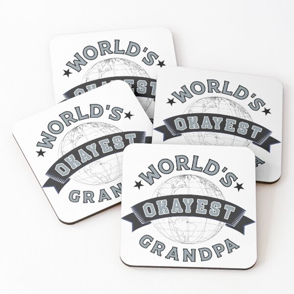 Item preview, WORLD'S OKAYEST GRANDPA - In Blueish-Grey designed and sold by Holy Coast Threads (Formerly ChristianFlower).