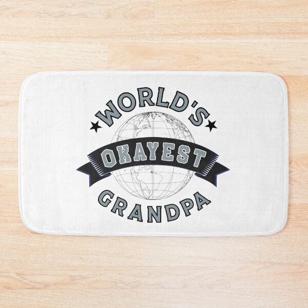 Item preview, WORLD'S OKAYEST GRANDPA - In Blueish-Grey designed and sold by Holy Coast Threads (Formerly ChristianFlower).