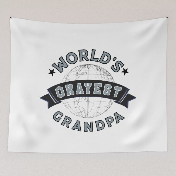 Item preview, WORLD'S OKAYEST GRANDPA - In Blueish-Grey designed and sold by Holy Coast Threads (Formerly ChristianFlower).