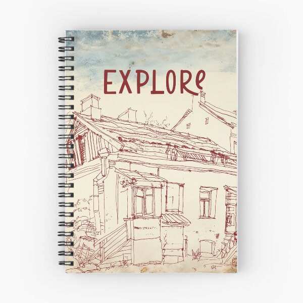 Item preview, Explore Vilnius, Lithuania lineart with antique background designed and sold by CHASAcreative.