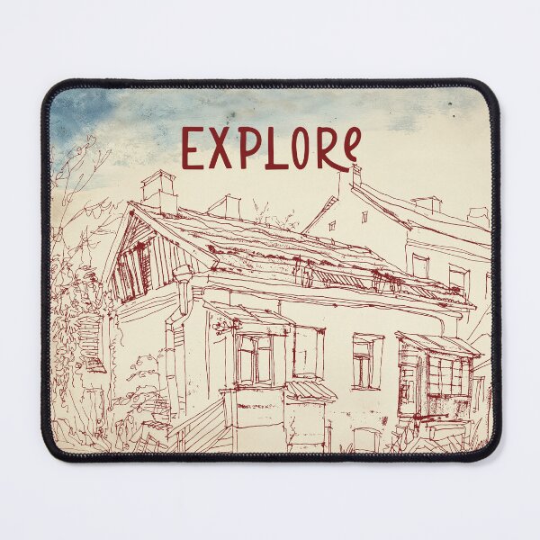 Item preview, Explore Vilnius, Lithuania lineart with antique background designed and sold by CHASAcreative.
