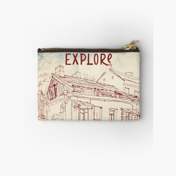Item preview, Explore Vilnius, Lithuania lineart with antique background designed and sold by CHASAcreative.