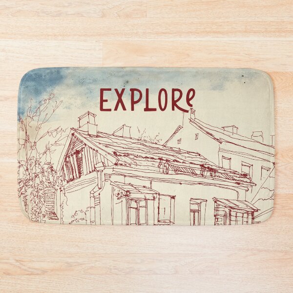 Item preview, Explore Vilnius, Lithuania lineart with antique background designed and sold by CHASAcreative.