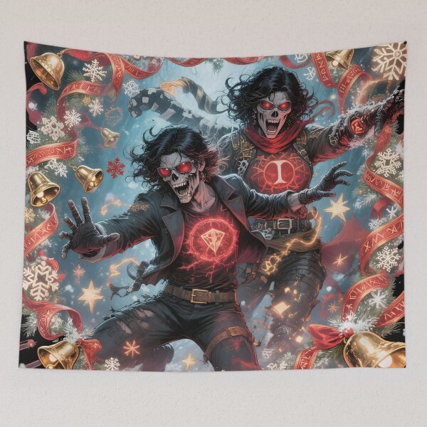 Item preview, zombie christmas Undead Unluck Holiday Anime Style Fantasy Art designed and sold by Uglyandcute.