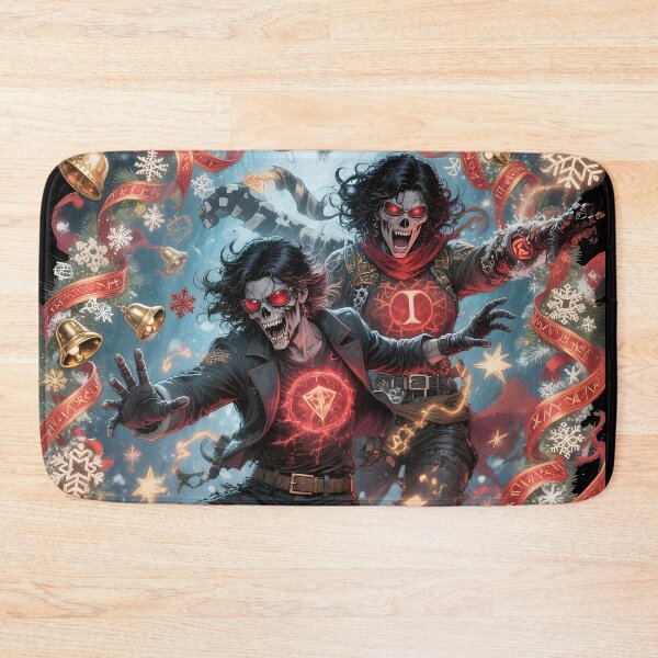 Item preview, zombie christmas Undead Unluck Holiday Anime Style Fantasy Art designed and sold by Uglyandcute.