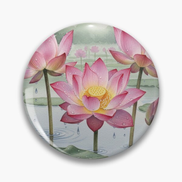 Item preview, Morning Dew Lotus Harmony – Serene Watercolor Pond Blossoms designed and sold by Dream Bloom Gallery.