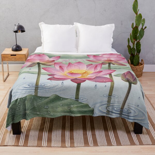 Item preview, Morning Dew Lotus Harmony – Serene Watercolor Pond Blossoms designed and sold by Dream Bloom Gallery.