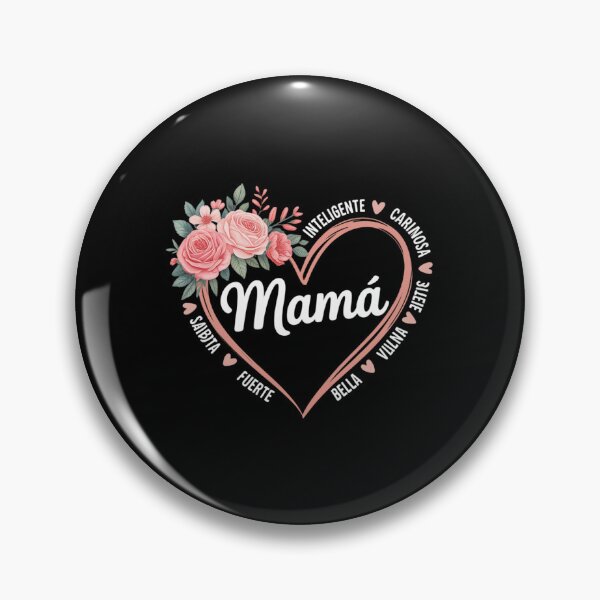 Artikelvorschau, Mama Herz Blume Blumen Spanisch Mama Español Ella ES Madre entworfen und verkauft von Tatianamiobi.