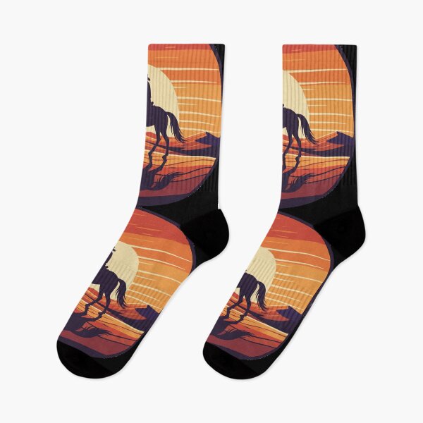 Item preview, Solitary Western Cowboy Sunset Desert Silhouette Art designed and sold by MartinxMarie.