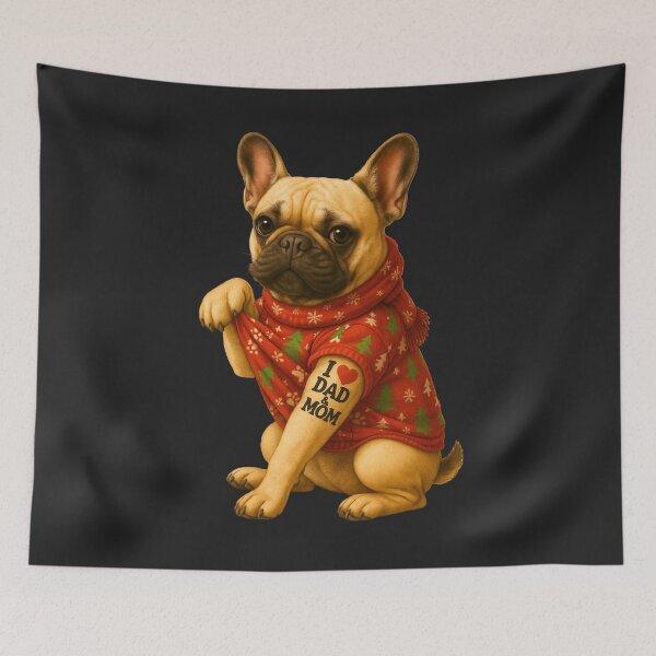 Item preview, Christmas French bulldog Gifts & Holiday Art designed and sold by JerdbordinShop.