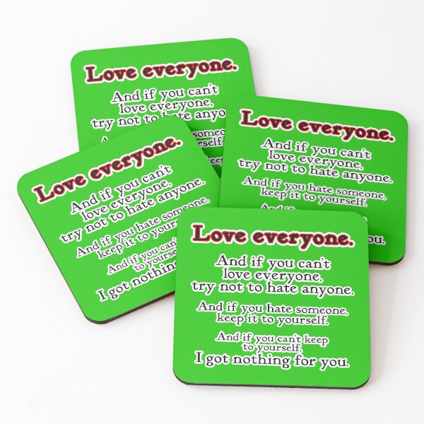 Item preview, Love everyone, if you can, green background designed and sold by mntimg.