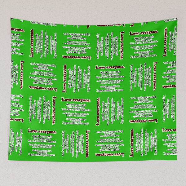 Item preview, Love everyone, if you can, green background designed and sold by mntimg.
