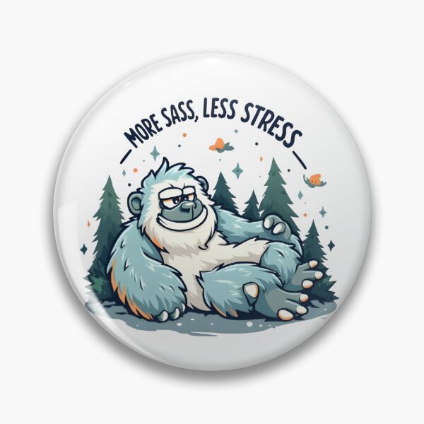 Item preview, More Sass Less Stress – Funny Yeti Winter Vibes T-Shirt designed and sold by SoftyDesigns.