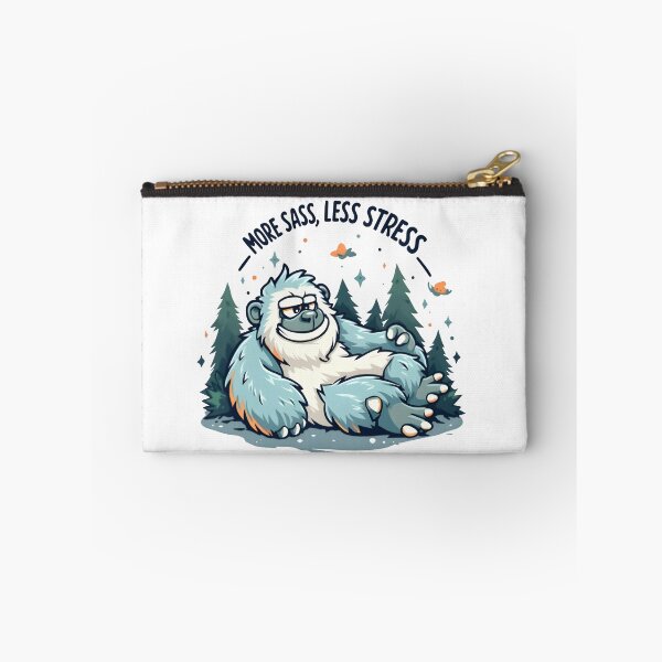 Item preview, More Sass Less Stress – Funny Yeti Winter Vibes T-Shirt designed and sold by SoftyDesigns.