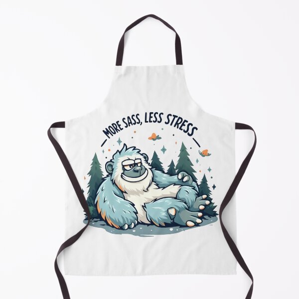 Item preview, More Sass Less Stress – Funny Yeti Winter Vibes T-Shirt designed and sold by SoftyDesigns.