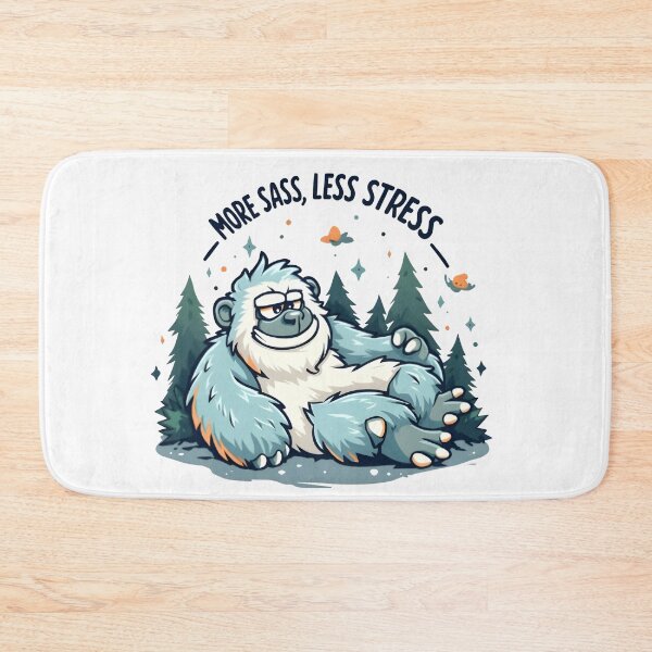 Item preview, More Sass Less Stress – Funny Yeti Winter Vibes T-Shirt designed and sold by SoftyDesigns.