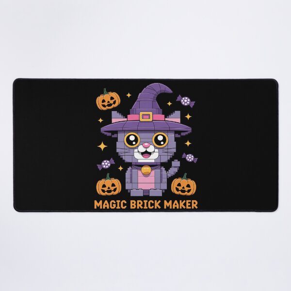 Item preview, Master Builder Halloween Cat Lover Building Bricks Blocks designed and sold by HORIZBoutique.