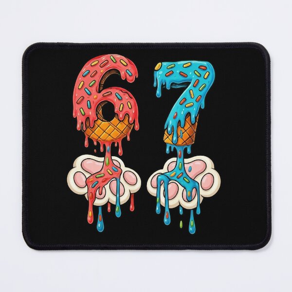 Item preview, Melting Ice Cream 67 Birthday Numbers designed and sold by LashondaGreen89.