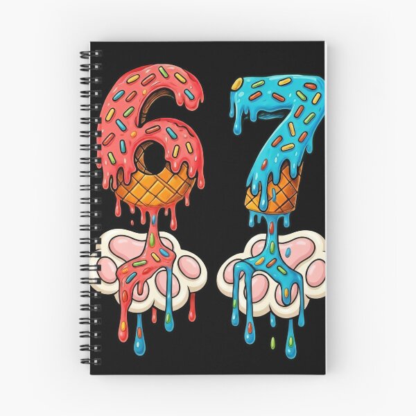 Item preview, Melting Ice Cream 67 Birthday Numbers designed and sold by LashondaGreen89.