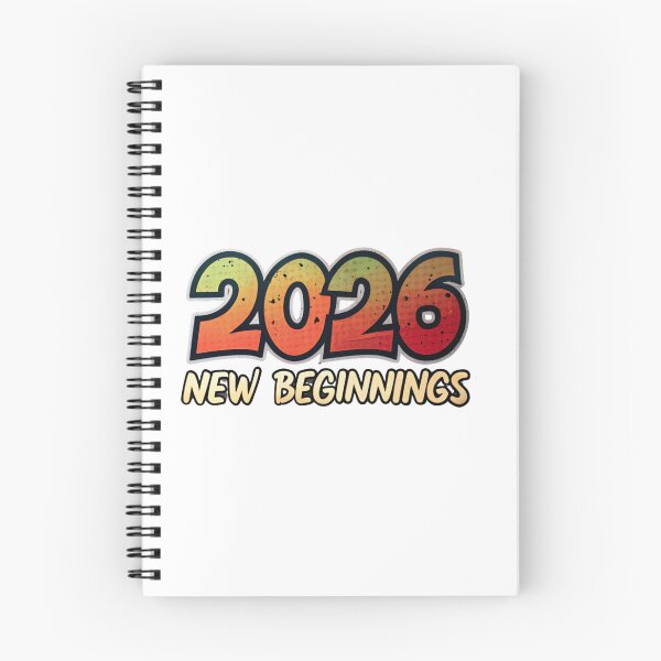Item preview, 2026 New Beginnings Vintage Gradient Typography | New Year Motivational Graphic designed and sold by A1MarketDesigne.