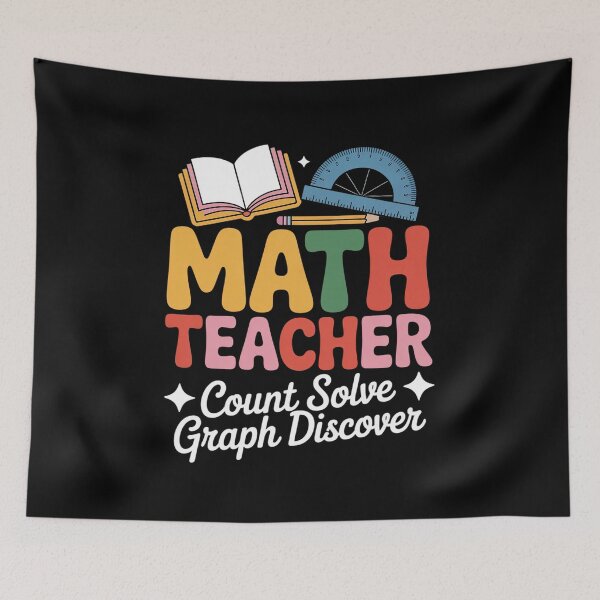 Item preview, Math Teacher Count Solve Graph Discover designed and sold by FluoroWave.