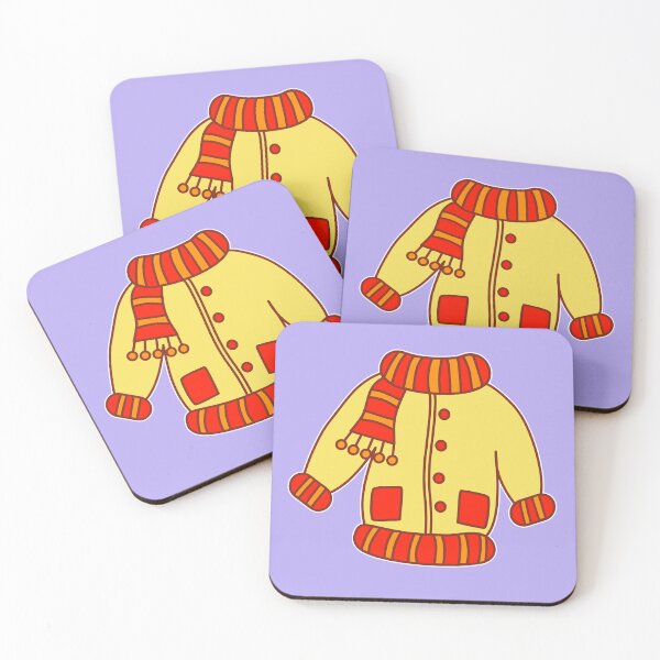 Item preview, Cute Winter Coat Illustration with Scarf, Cartoon Style designed and sold by RS4you.