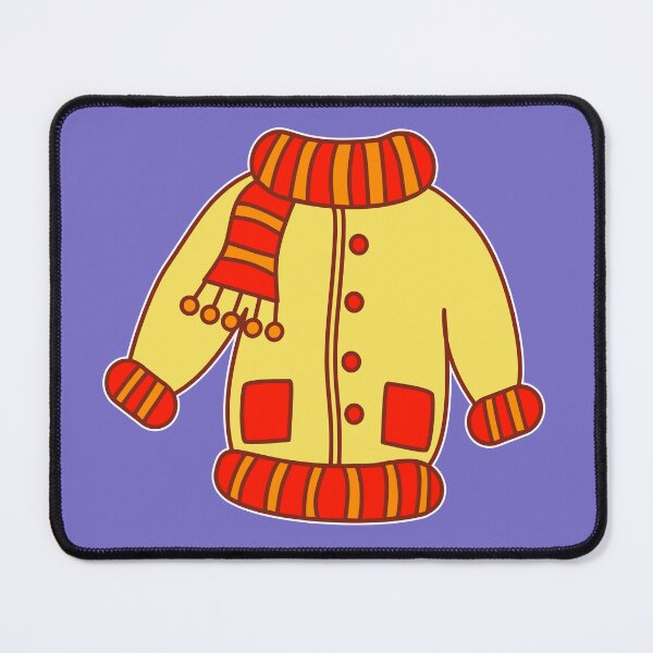 Item preview, Cute Winter Coat Illustration with Scarf, Cartoon Style designed and sold by RS4you.