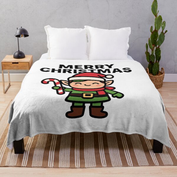 Item preview, Merry Christmas Elf | Cute Kawaii Christmas Elf With Candy Cane | Holiday Illustration designed and sold by StyleLap.