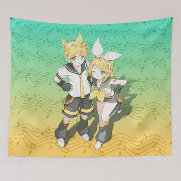 Item preview, Rin and Len Vocaloid musical notes designed and sold by loveiscosmic.