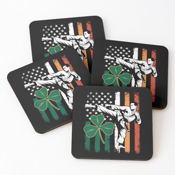 Item preview, Karate American Irish Flag St Patricks Day Shamrock Leaf designed and sold by CruelShadesSt.