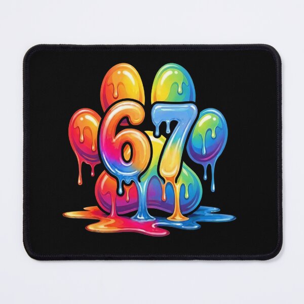 Item preview, Rainbow Dripping 67 Paw Birthday Shirt designed and sold by LashondaGreen89.
