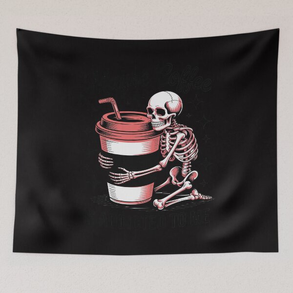 Item preview, Maybe Coffee is Addicted to Me Halloween Skeleton Coffee designed and sold by Shannon Bosley.