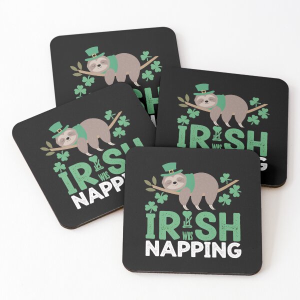 Item preview, St Patricks Day Sloth Irish I Was Napping designed and sold by CruelShadesSt.