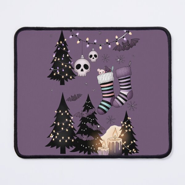 Item preview, zombie christmas Merry Gothmas Cute Pastel Goth Holiday Pattern designed and sold by Uglyandcute.