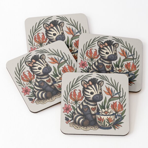 Item preview, Patchwork Zebra with Teacup designed and sold by MvuuStudio.