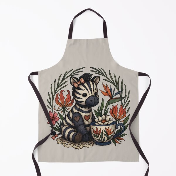 Item preview, Patchwork Zebra with Teacup designed and sold by MvuuStudio.