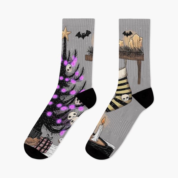 Item preview, zombie christmas Merry Gothmas Cute Pastel Goth Holiday Pattern designed and sold by Uglyandcute.