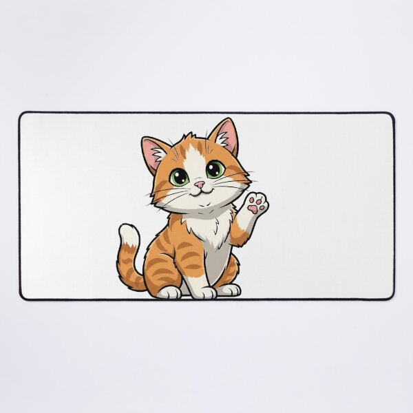 Item preview, Adorable Waving Orange Tabby Cat Digital Art designed and sold by MartinxMarie.