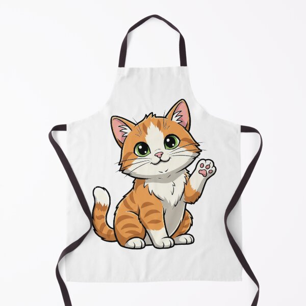 Item preview, Adorable Waving Orange Tabby Cat Digital Art designed and sold by MartinxMarie.