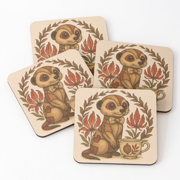 Item preview, Patchwork Meerkat Tea Time designed and sold by MvuuStudio.